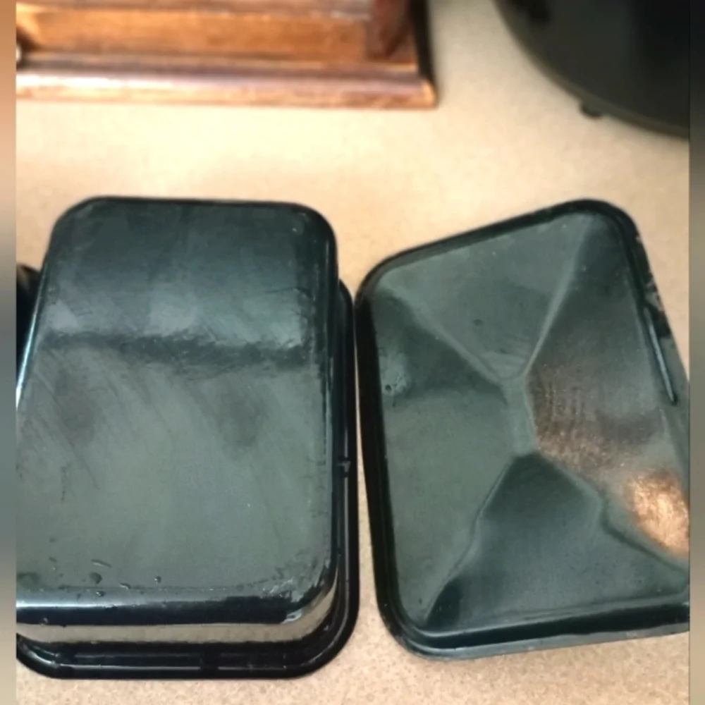 Vintage Black Enamel Set